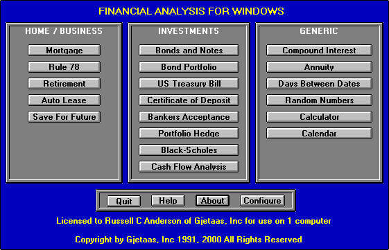 WinFin Screenshot
